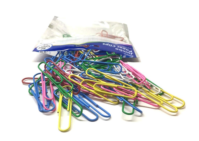Allary Jumbo Paper Clips - Large 2 Inch - Assorted Colors Paperclips - 80 Count - Image 2